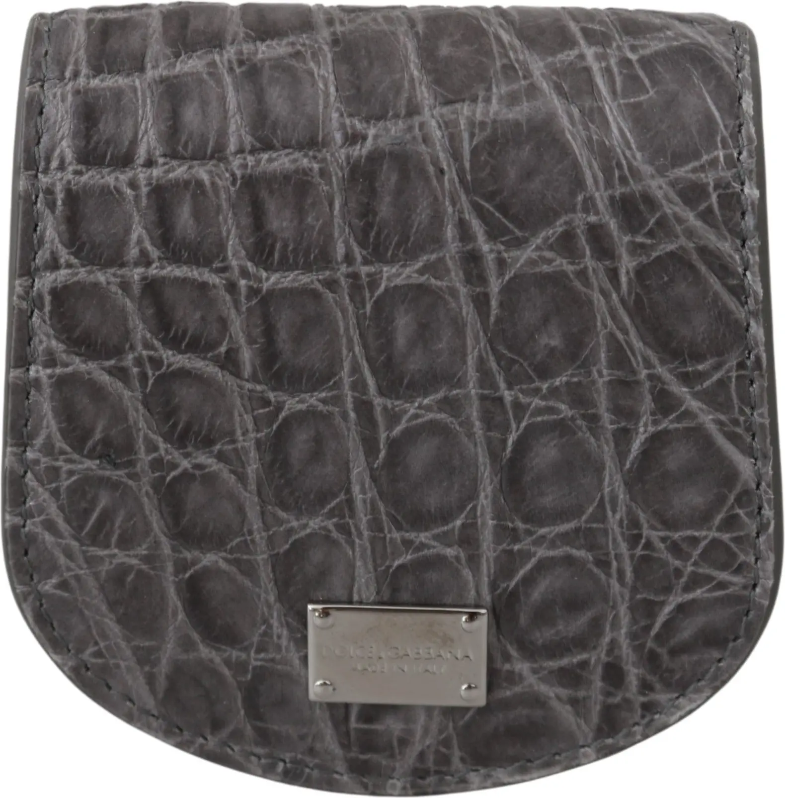 Кошелек Dolce & Gabbana Exotic Gray Leather Condom Case Wallet
