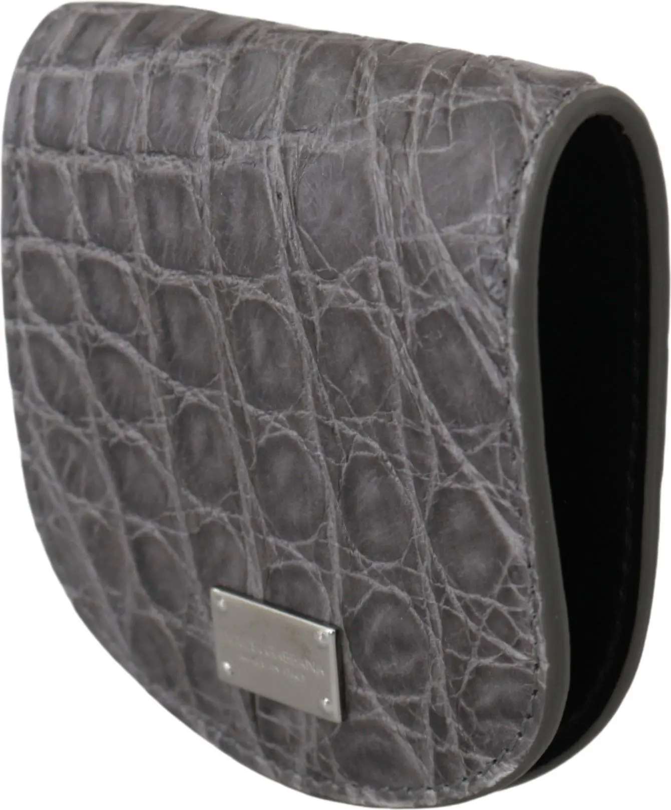 Кошелек Dolce & Gabbana Exotic Gray Leather Condom Case Wallet
