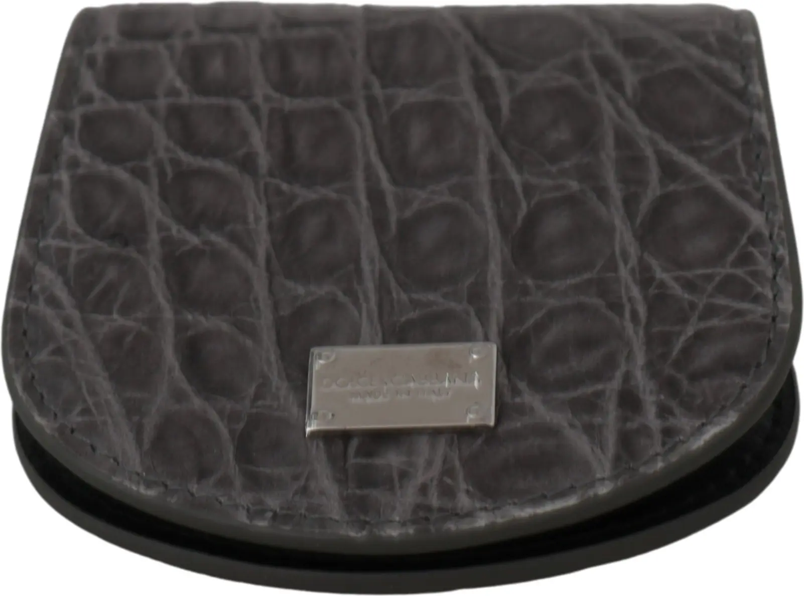 Кошелек Dolce & Gabbana Exotic Gray Leather Condom Case Wallet