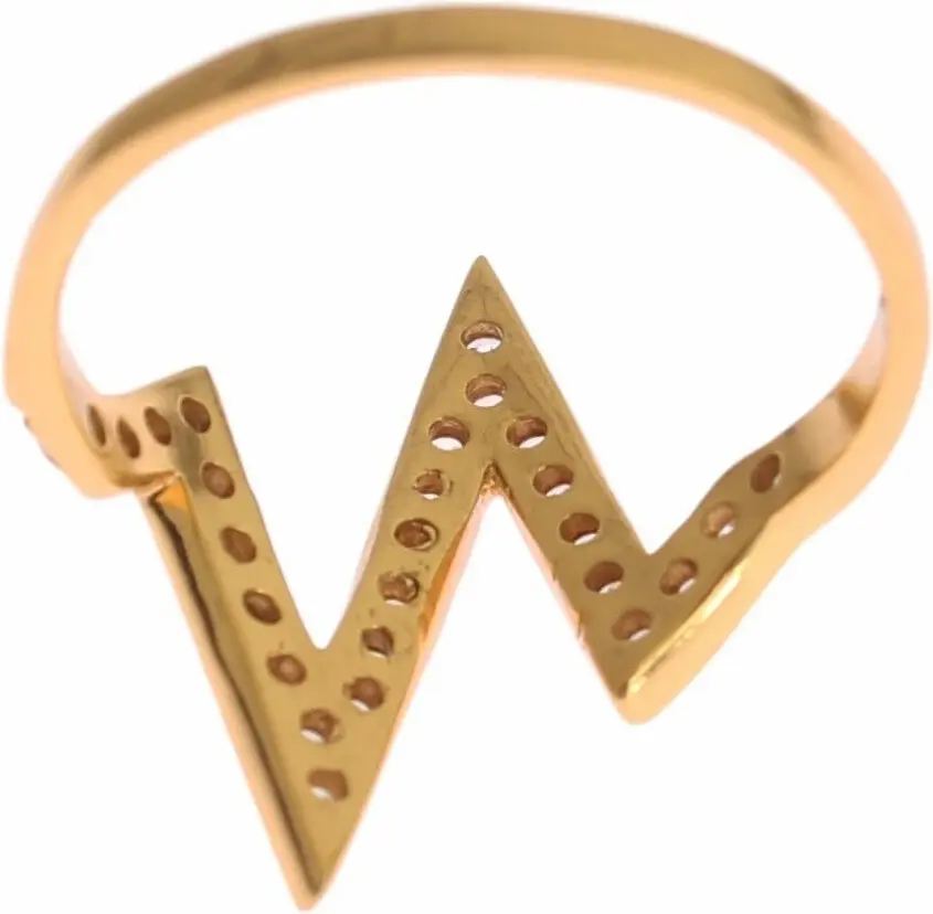 Кольцо Nialaya Jewelry Золото 925 Серебро Женское Прозрачный КУБИЧЕСКИЙ ЦИРКОНИЙ 18К
