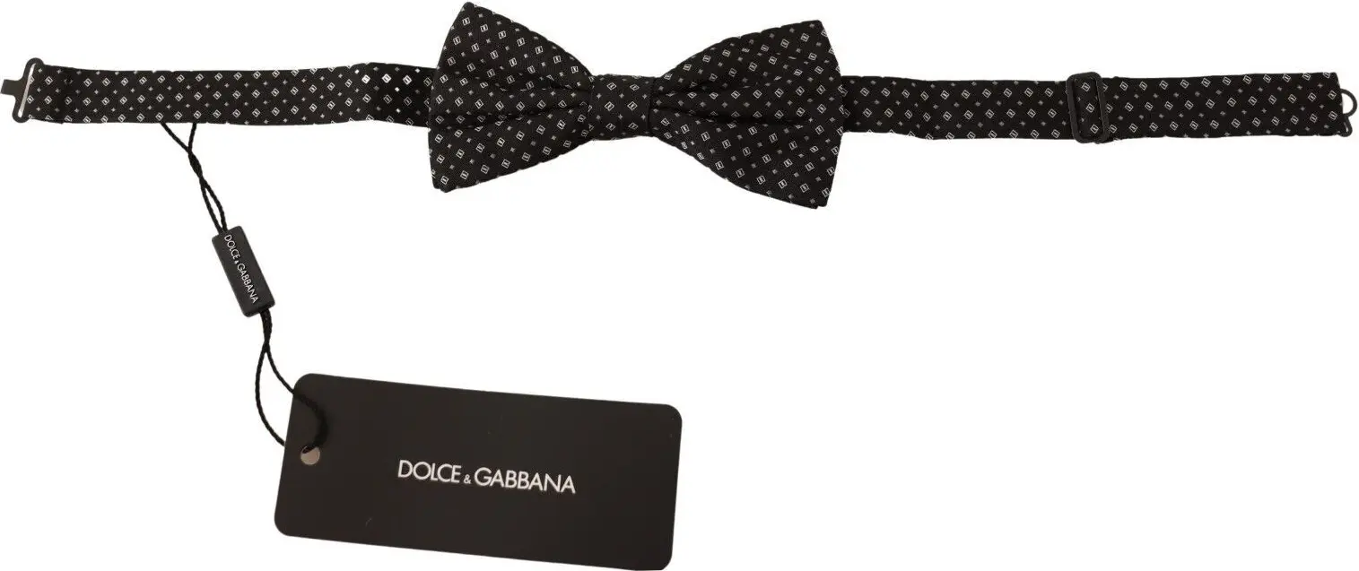 Галстук-бабочка Dolce & Gabbana Элегантная шелковая бабочка «Черная фантазия»