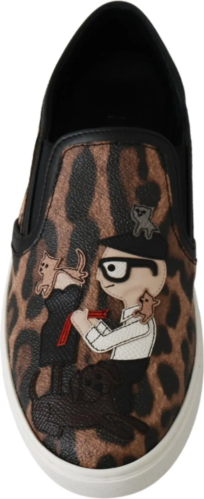 Лоферы Dolce & Gabbana Кожа Леопард