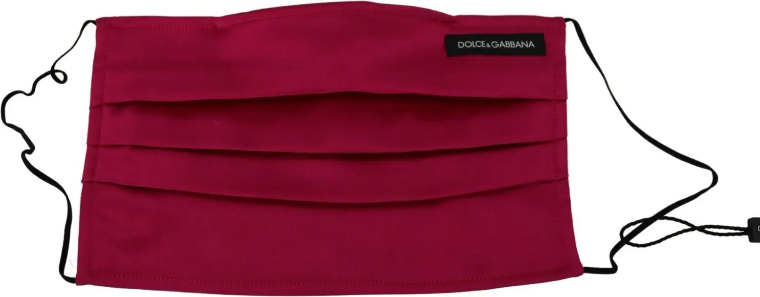 Маска для лица Dolce & Gabbana Элегантная шелковая плиссированная бордовая