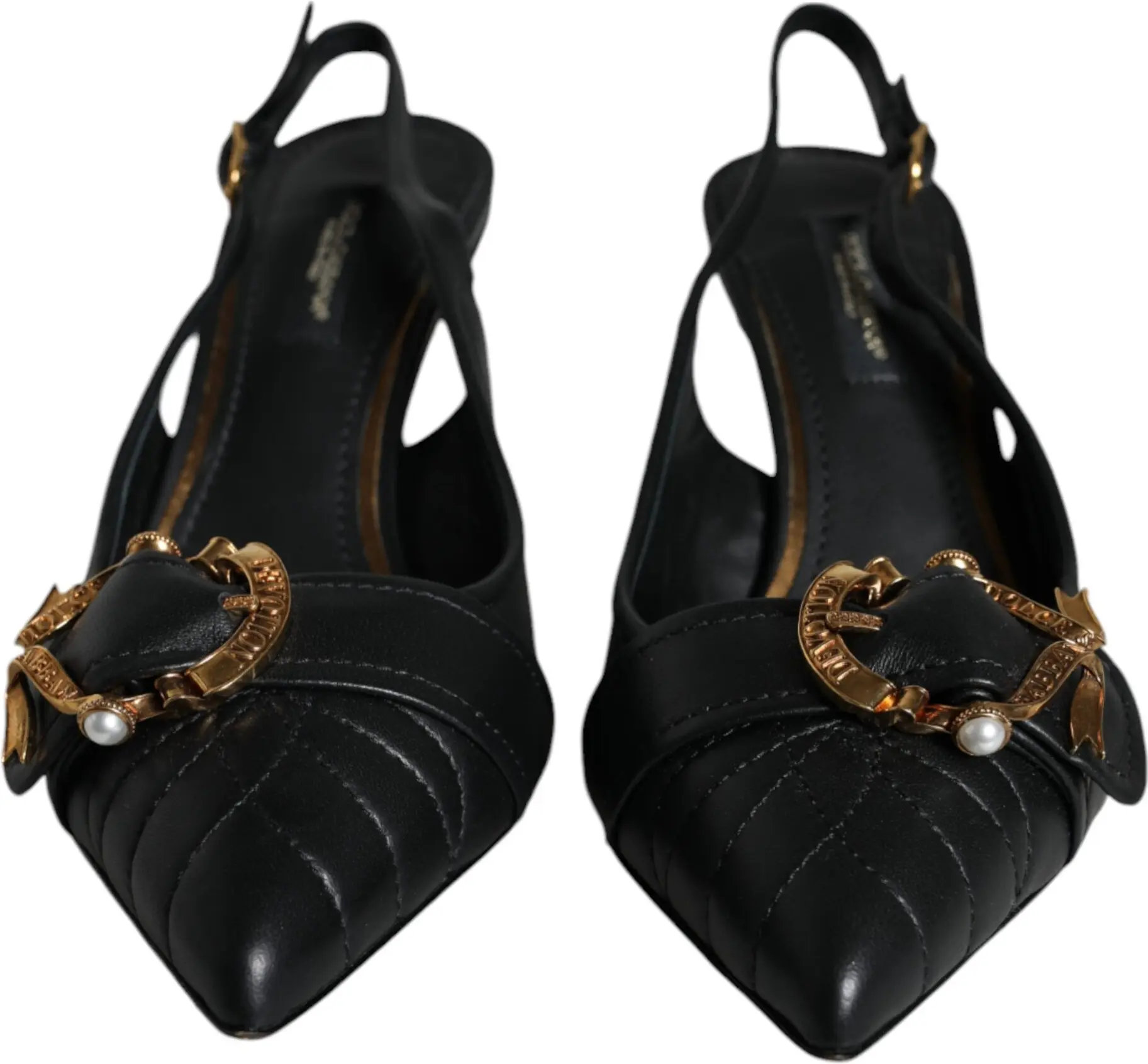Туфли Слингбэк Dolce & Gabbana Черные Devotion