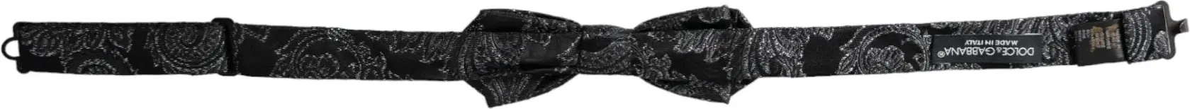 Галстук-бабочка Dolce & Gabbana Черный шелк Жаккард