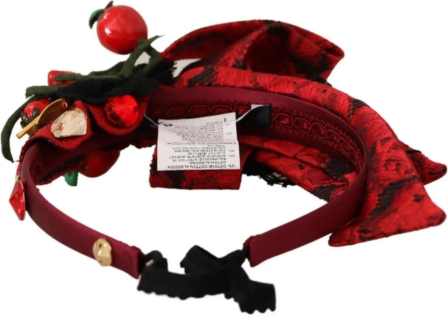Диадема-ободок Dolce & Gabbana, Красная Диадема, Ягодные фрукты, Кристальный бант