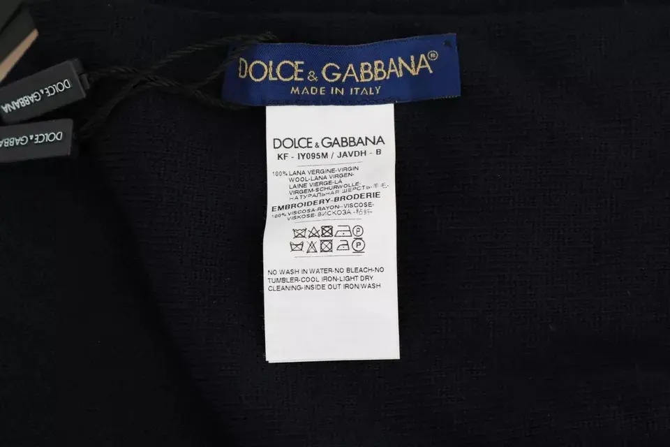 Палантин/Шарф Dolce & Gabbana Синий Шерсть