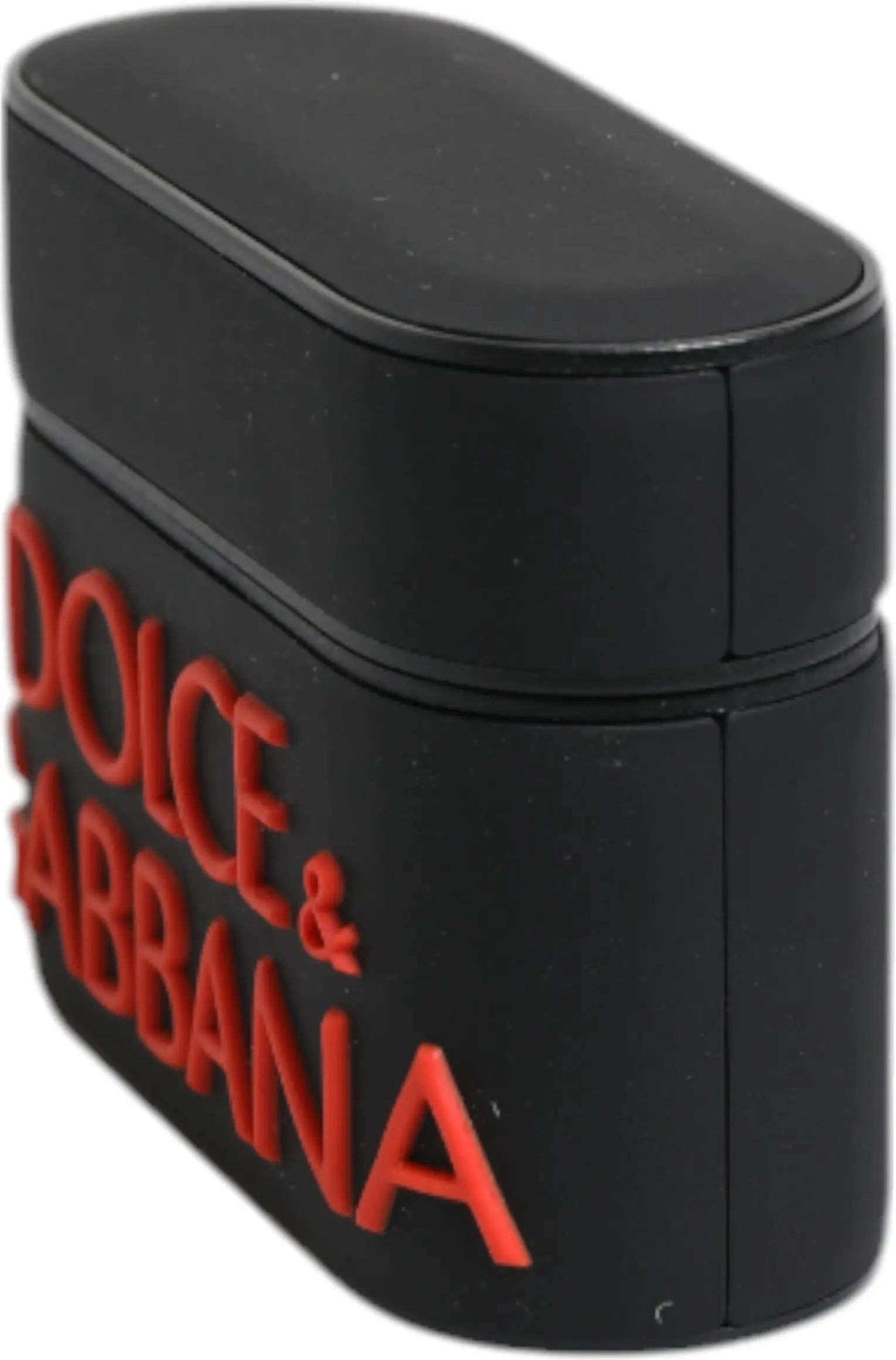 Чехол Dolce & Gabbana Черный Оранжевый Силиконовый с Тисненым Логотипом для Airpods
