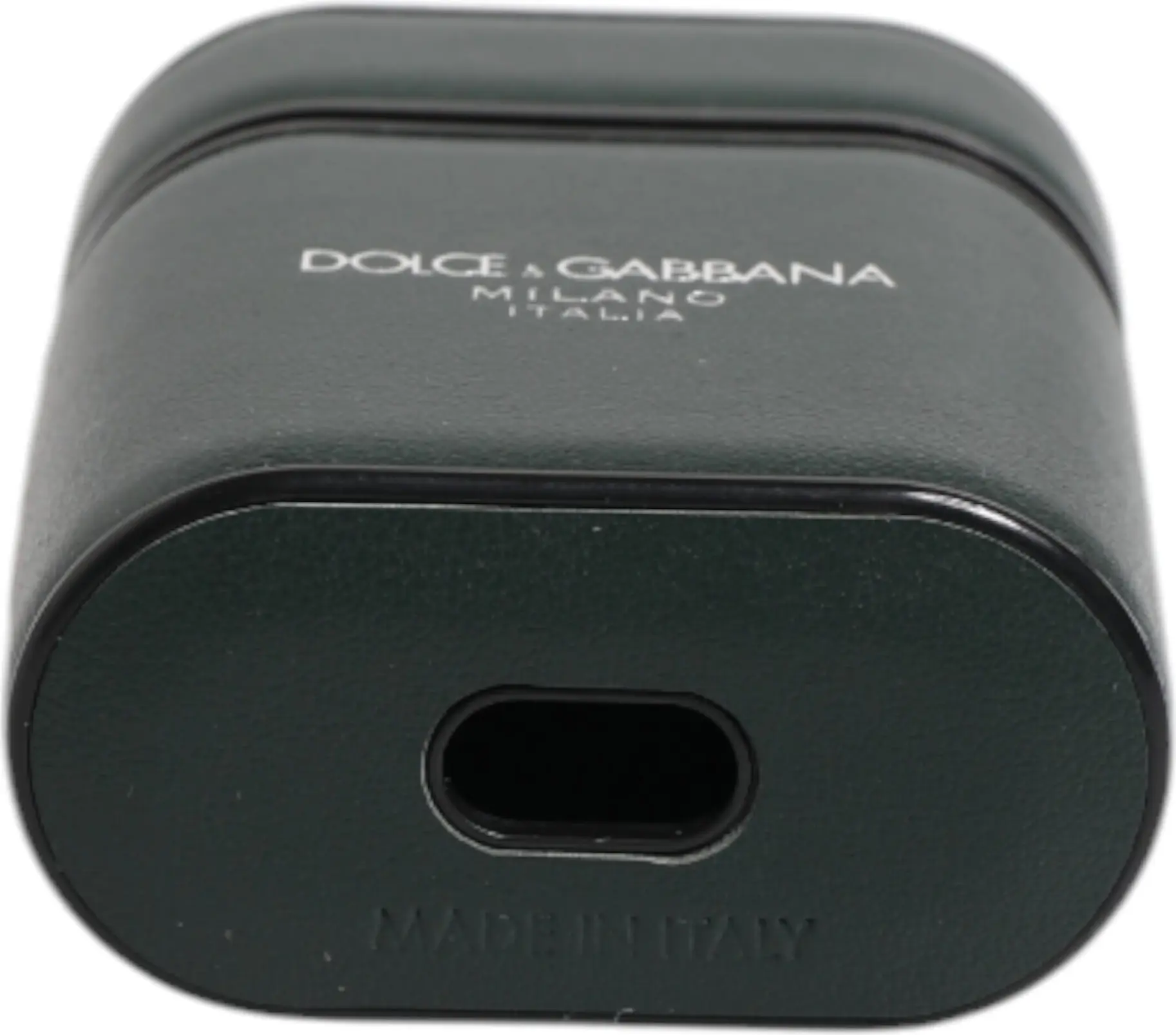 Чехол-книжка Dolce & Gabbana из черной телячьей кожи с принтом логотипа для Airpods