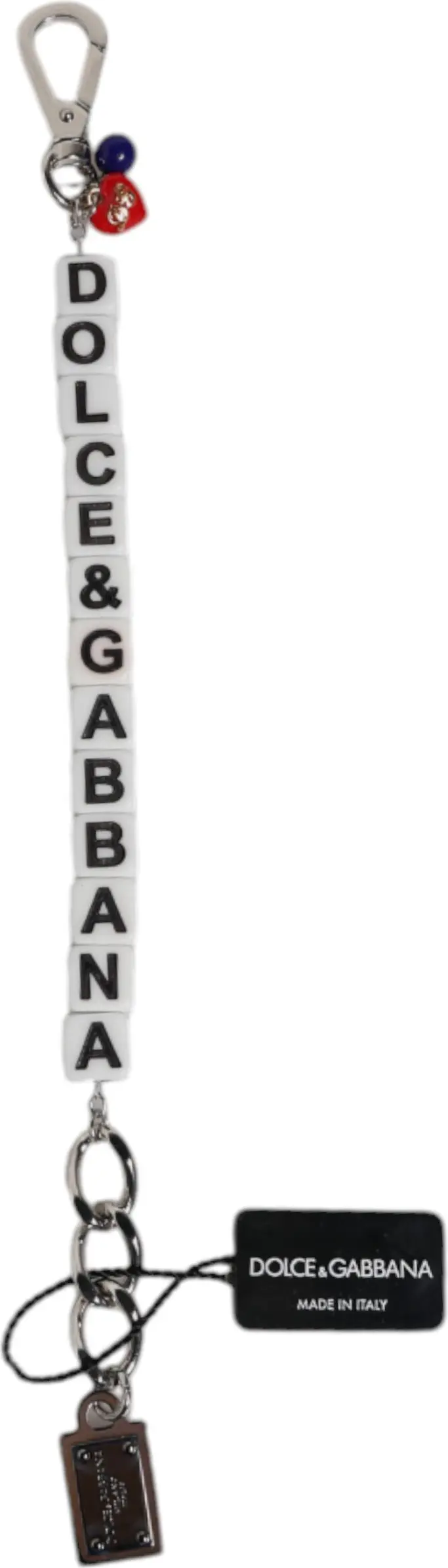 Браслет Dolce & Gabbana Серебряная латунная цепь с кубиками и украшением в виде логотипа