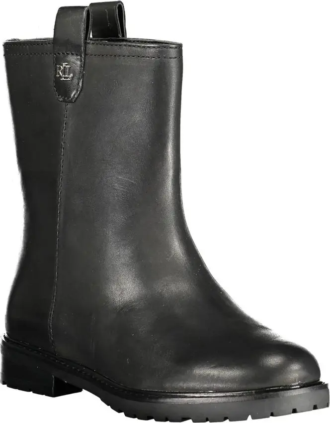 Женские ботинки Ralph Lauren из черной кожи