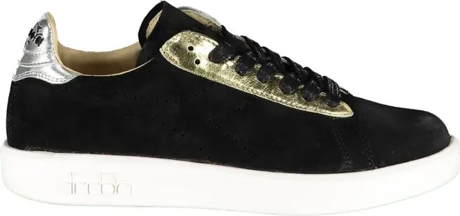 Кроссовки Diadora Черная Кожа Женские Кроссовки