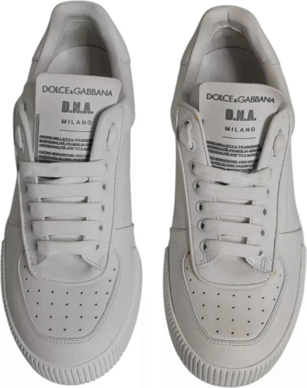 Белые кожаные кроссовки Miami Low Dolce & Gabbana