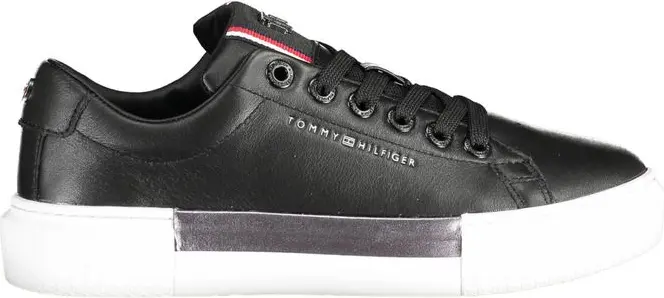 Черные кожаные кроссовки Tommy Hilfiger