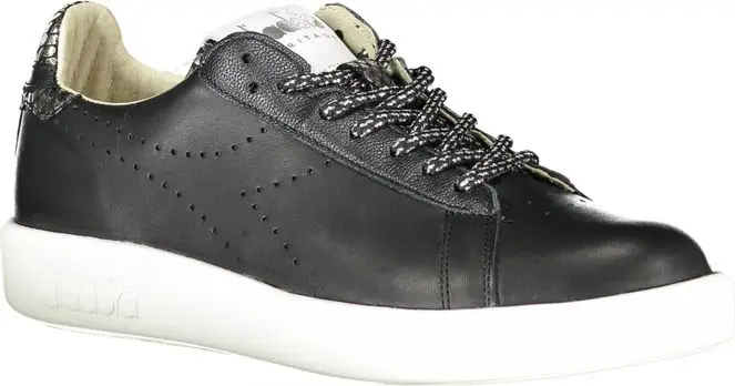 Кроссовки Diadora Черная Кожа Женские Кроссовки
