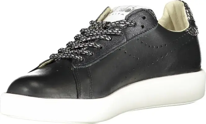 Кроссовки Diadora Черная Кожа Женские Кроссовки