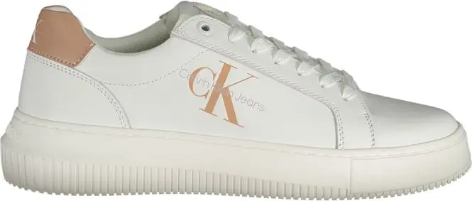 Белые кожаные женские кроссовки Calvin Klein