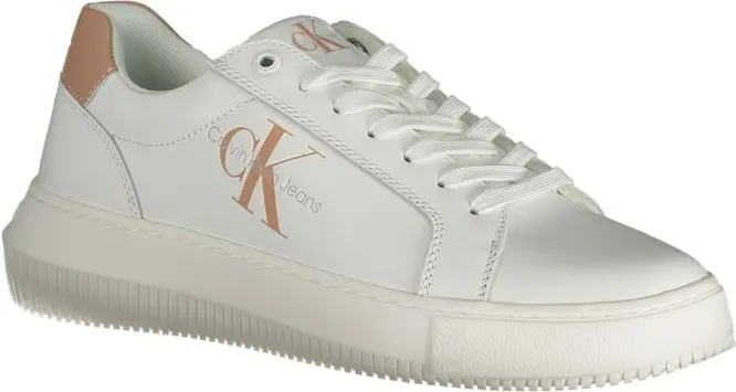 Белые кожаные женские кроссовки Calvin Klein