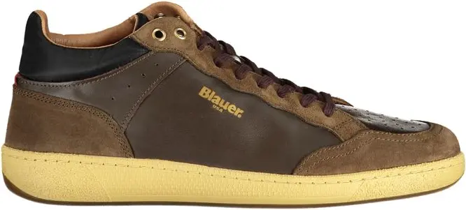 Коричневые мужские кроссовки Blauer из кожи