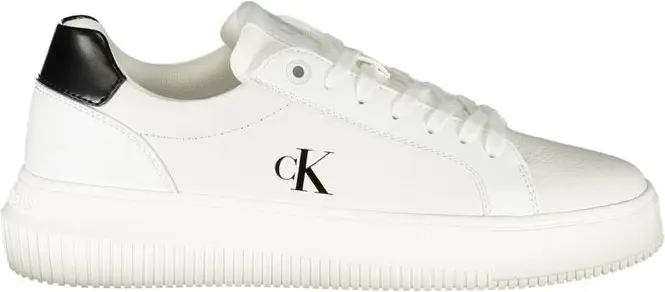 Белые кожаные женские кроссовки Calvin Klein