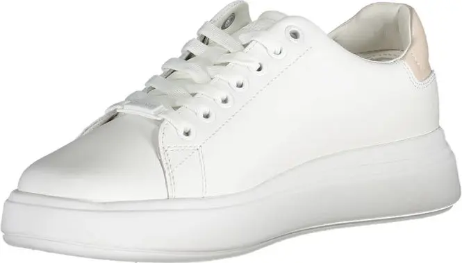 Белые кожаные женские кроссовки Calvin Klein