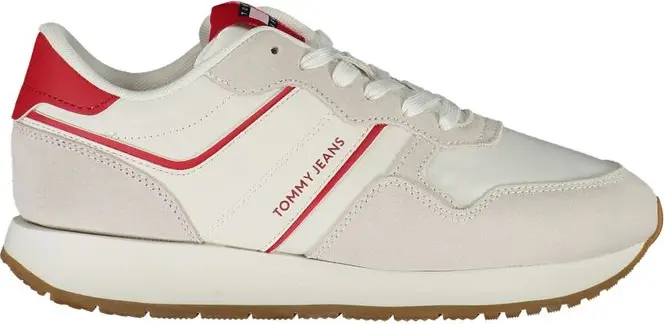 Красные кожаные женские кроссовки Tommy Hilfiger