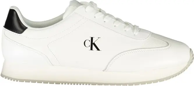 Белые кожаные мужские кроссовки Calvin Klein