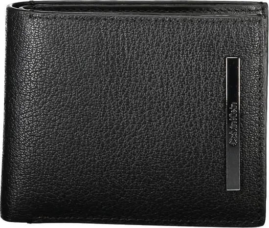 Кошелек Calvin Klein Черный кожаный кошелек
