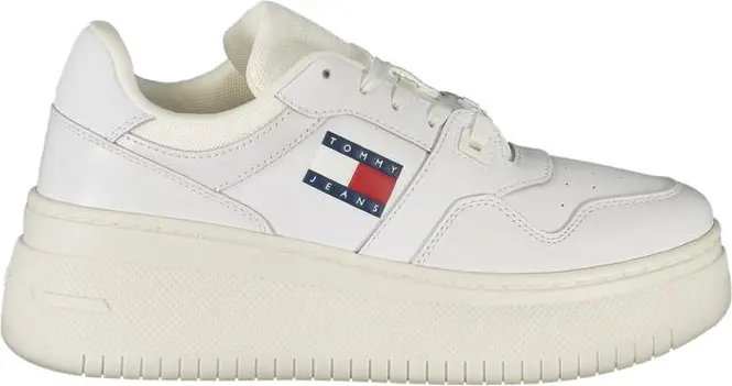 Белые кожаные женские кроссовки Tommy Hilfiger