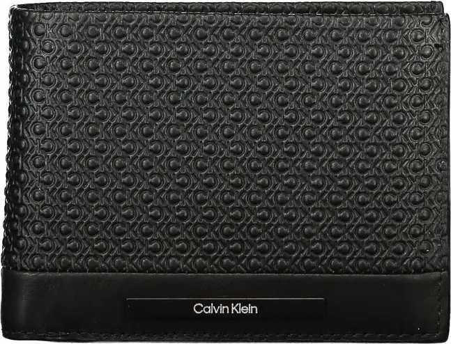 Кошелек Calvin Klein Элегантный Черный Кожаный Кошелек с RFID-защитой
