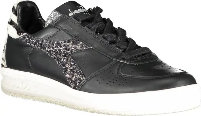 Кроссовки Diadora Черная Кожа Женские Кроссовки