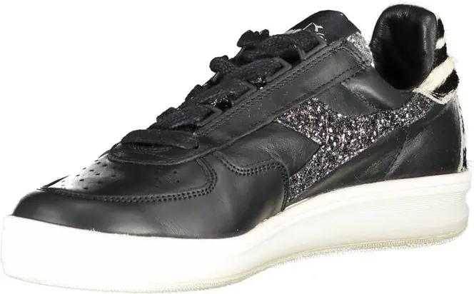 Кроссовки Diadora Черная Кожа Женские Кроссовки