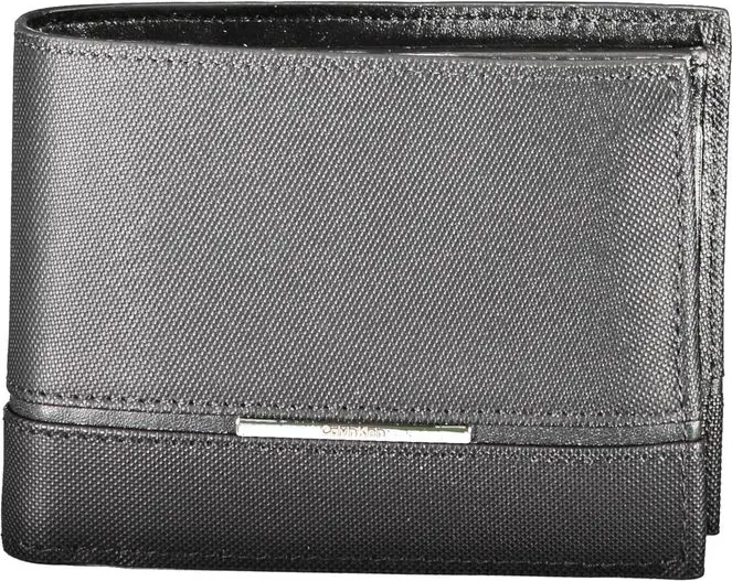 Кошелек Calvin Klein Черный Кожаный Кошелек