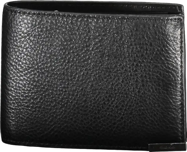 Кошелек Calvin Klein Черный кожаный кошелек