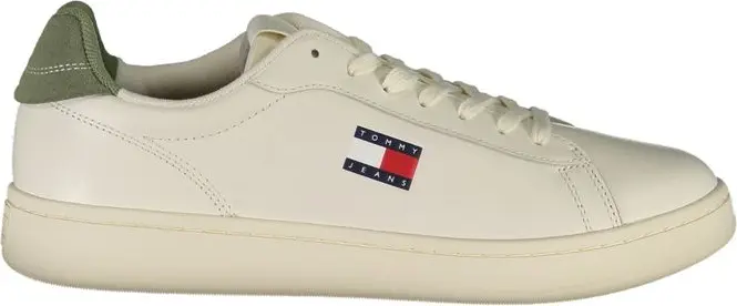 Tommy Hilfiger Белые кожаные мужские кроссовки