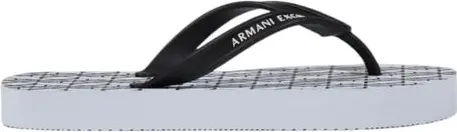 Шлёпанцы Armani Exchange Белые резиновые шлёпанцы-сандалии