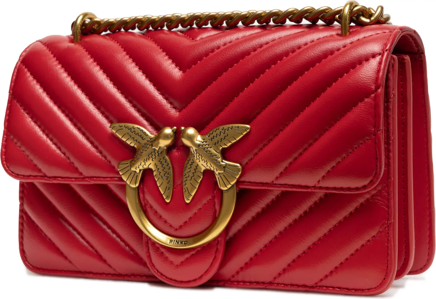Сумка через плечо Pinko Красная Кожа Love One Mini
