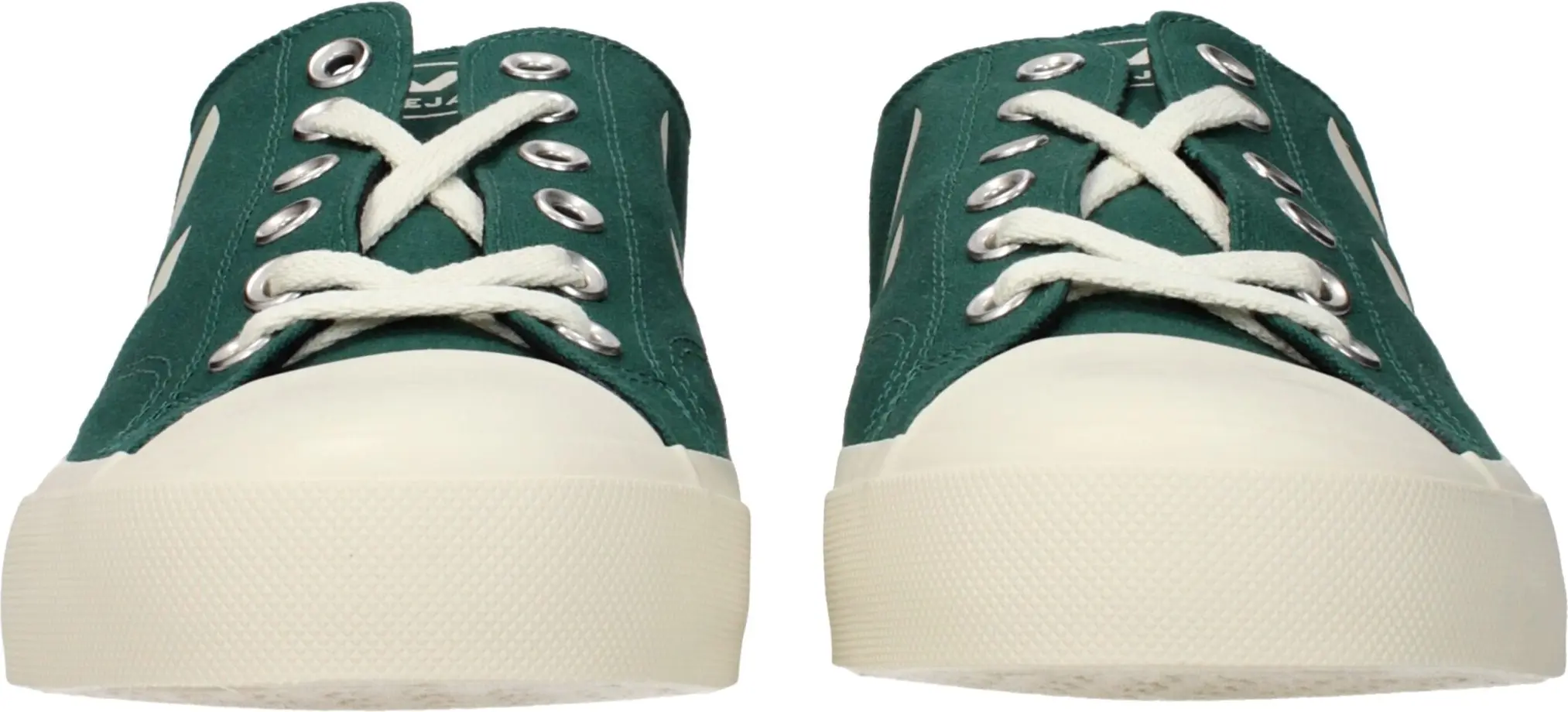 Зелёные низкие кроссовки из ткани Veja