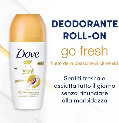 Deodorant Antiperspirant Dove Advanced Care Passion Fruit
