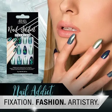 False Eyelashes Ardell Addict Green Glitter Chrome