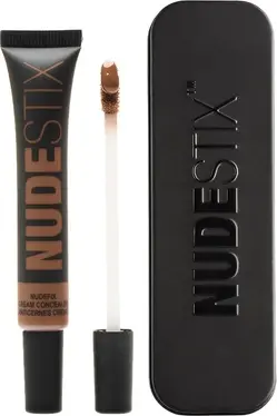 Консилер Nudestix NudeFix Cream Concealer Легкая жидкая формула с натуральным финишем Увлажняющий осветляющий корректор темных кругов под глазами Уменьшает покраснения и несовершенства Оттенок Nude 10 0.34 жидких унции 10 мл