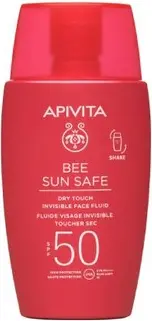 Солнцезащитная жидкость для лица Apivita Bee Sun Safe Dry Touch Invisible Face Fluid SPF50