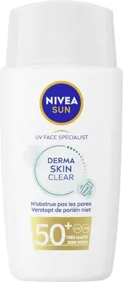 Защита лица от солнца Nivea Sun Derma Skin Clear Флюид для лица SPF50