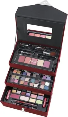 Косметичка Smile Cosmetics Beauty Case Вельветовая Веганская Косметичка в темно-бордовом цвете