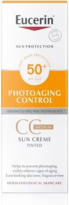 Солнцезащитный крем Eucerin Photoaging Control CC Sunscreen Medium Tinted SPF50+