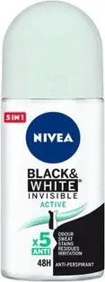 Deodorant Roll On Nivea Black & White Invisible Active