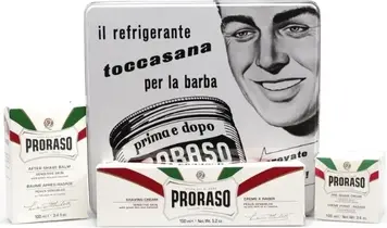 Набор для бритья Proraso Klasical Gift Set для бритья для чувствительной кожи Белый 4 предмета