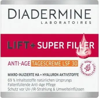 Cream Diadermine Day Cream Lift + Super Filler Hyaluron SPF30