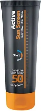 Солнцезащитный крем Frezyderm Active Active Sun Screen Sensitive Face-Body SPF50+