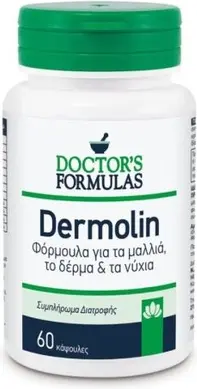 Капсулы Doctor's Formulas Dermolin Formula для Здоровья Волос, Кожи и Ногтей